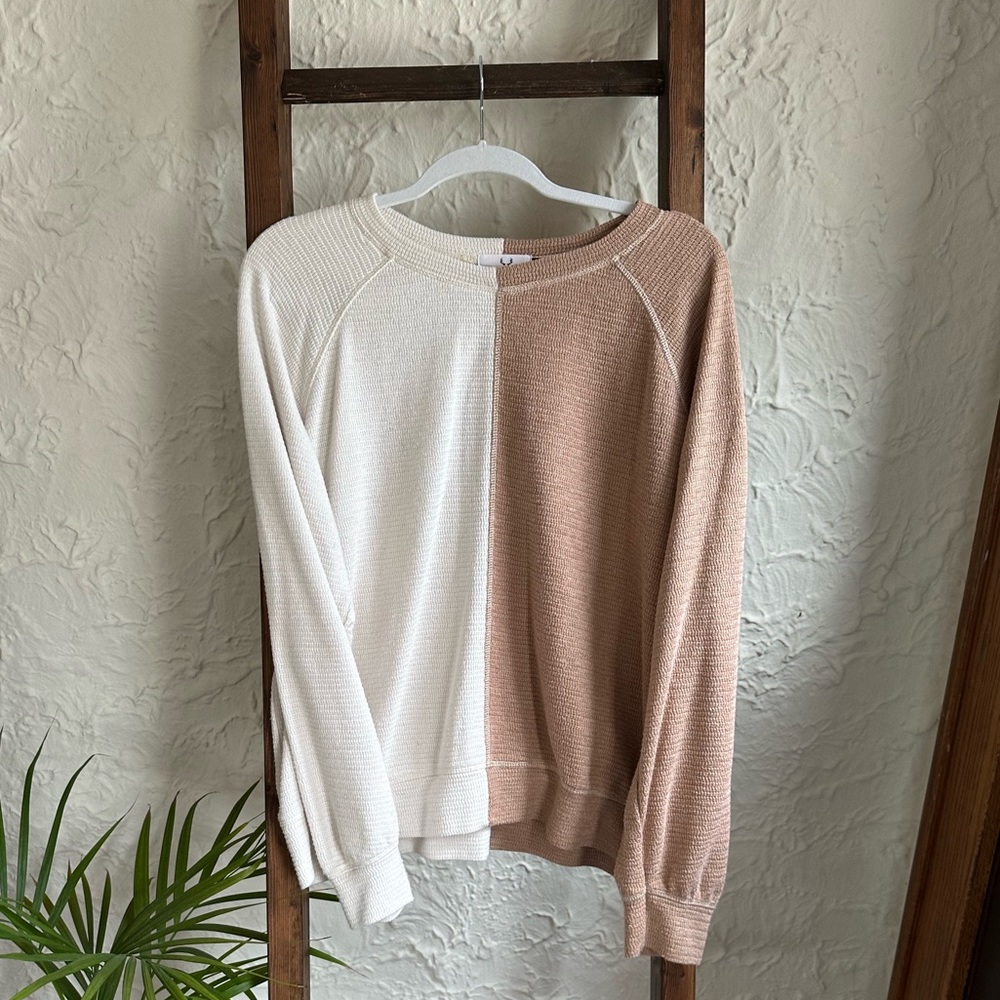 Textured Long Sleeve Top